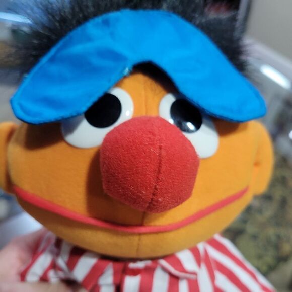 Sesame Street Ernie Plush in Red and Blue Pajamas - Picture 6 of 6